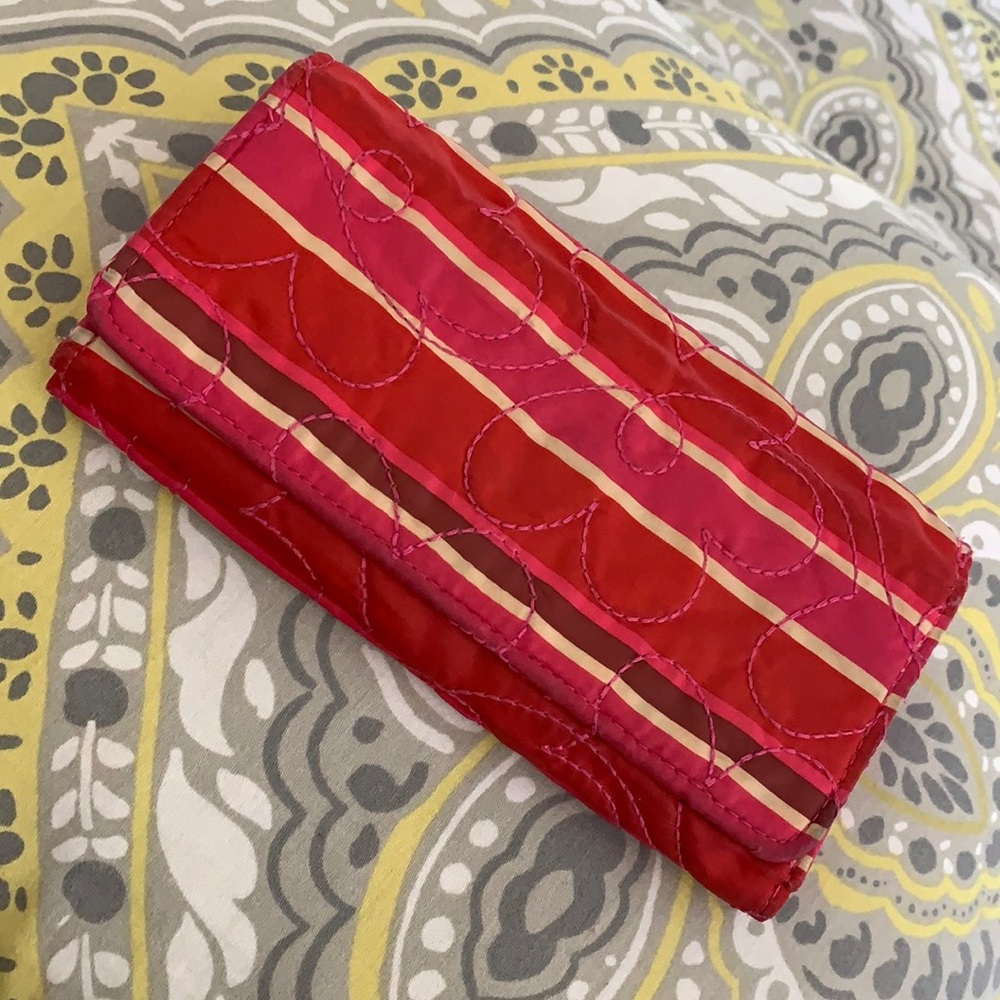 Fabric heart wallet